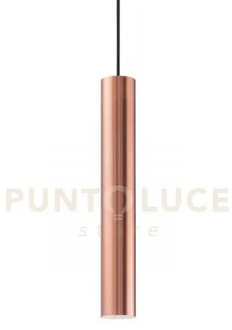 Look round sospensione 1 luce attacco gu10 d.6x40cm rame