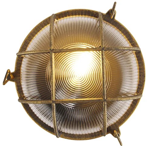 Lampada da parete e soffitto oro/ottone rotonda IP44 - Noutica