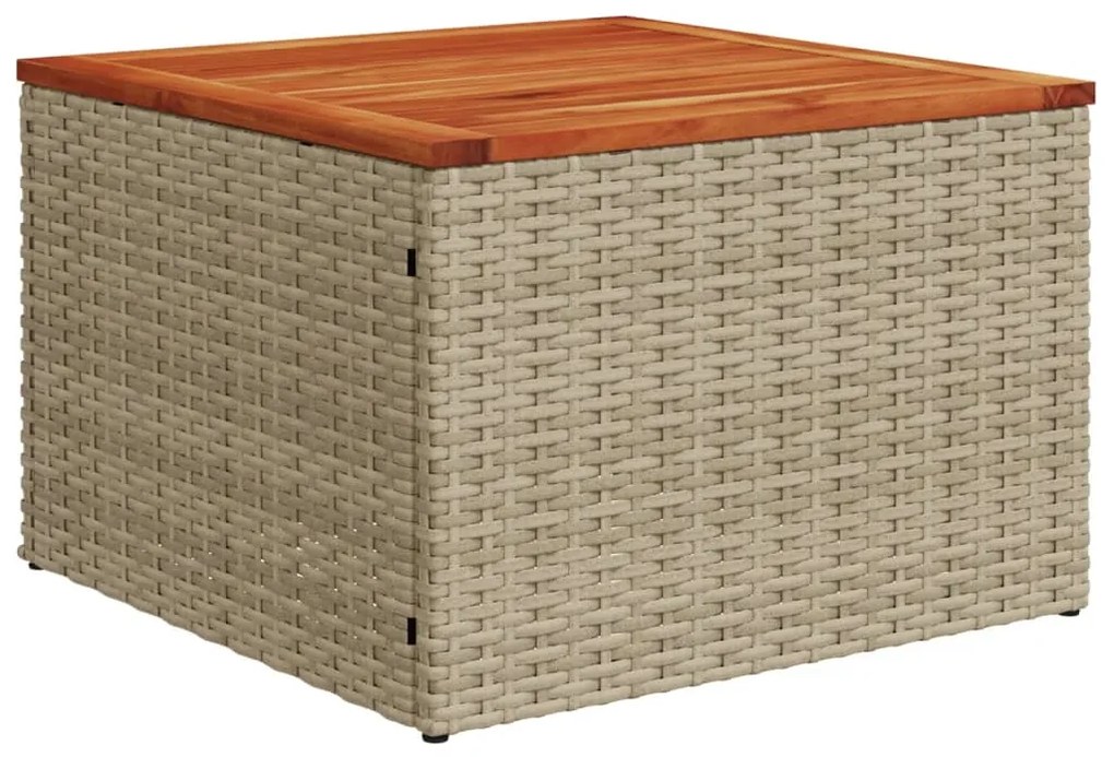 Set Divani da Giardino 7 pz con Cuscini Beige in Polyrattan