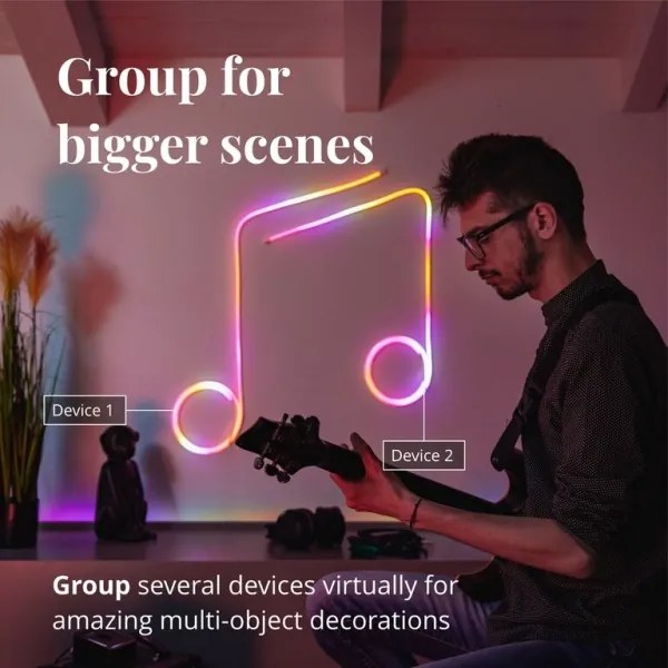 Twinkly TWFL200STW-WEU - LED RGB Striscia dimmerabile FLEX 200xLED 2 m Wi-Fi