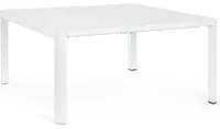 Tavolo Allungabile da Giardino 149x97/149x77.5 cm in Alluminio Kiplin Bianco