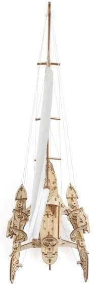 Ugears - Puzzle meccanico in legno 3D Barca a vela Merihobus trimarano