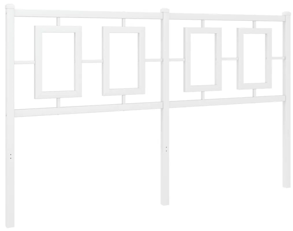 Testiera in metallo bianco 135 cm