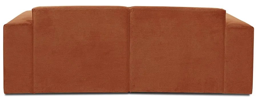 Divano in velluto a coste arancione 202 cm Sting - Scandic