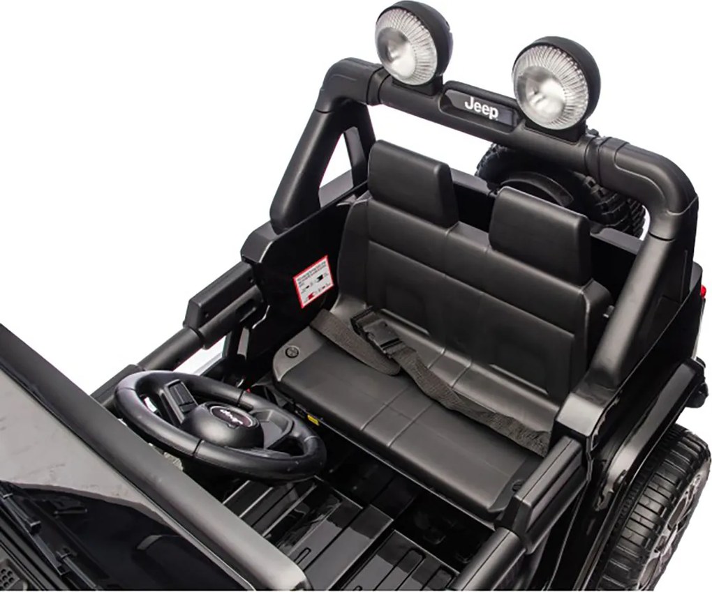 Macchina Elettrica per Bambini Jeep Wrangler Rubicon 12V con Telecomando Nero...