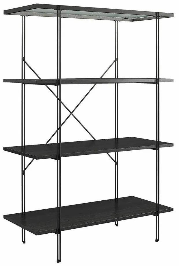 Libreria nera in rovere 79x117 cm Wainwright - Støraa