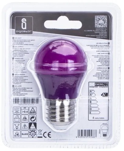 Lampadina LED  G45 E27/4W/230V viola - Aigostar