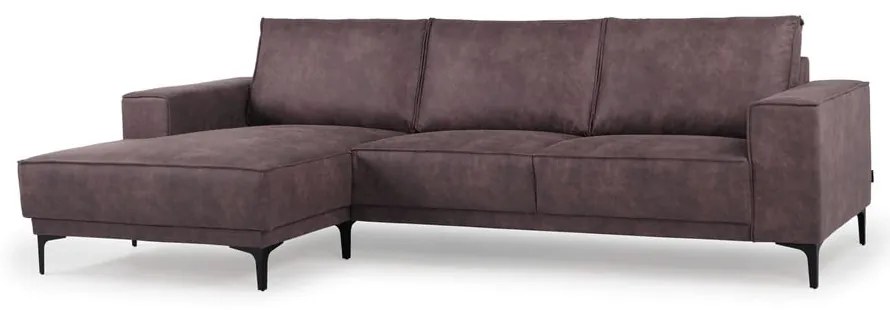 Divano angolare in similpelle marrone scuro (angolo sinistro) Copenhagen - Scandic