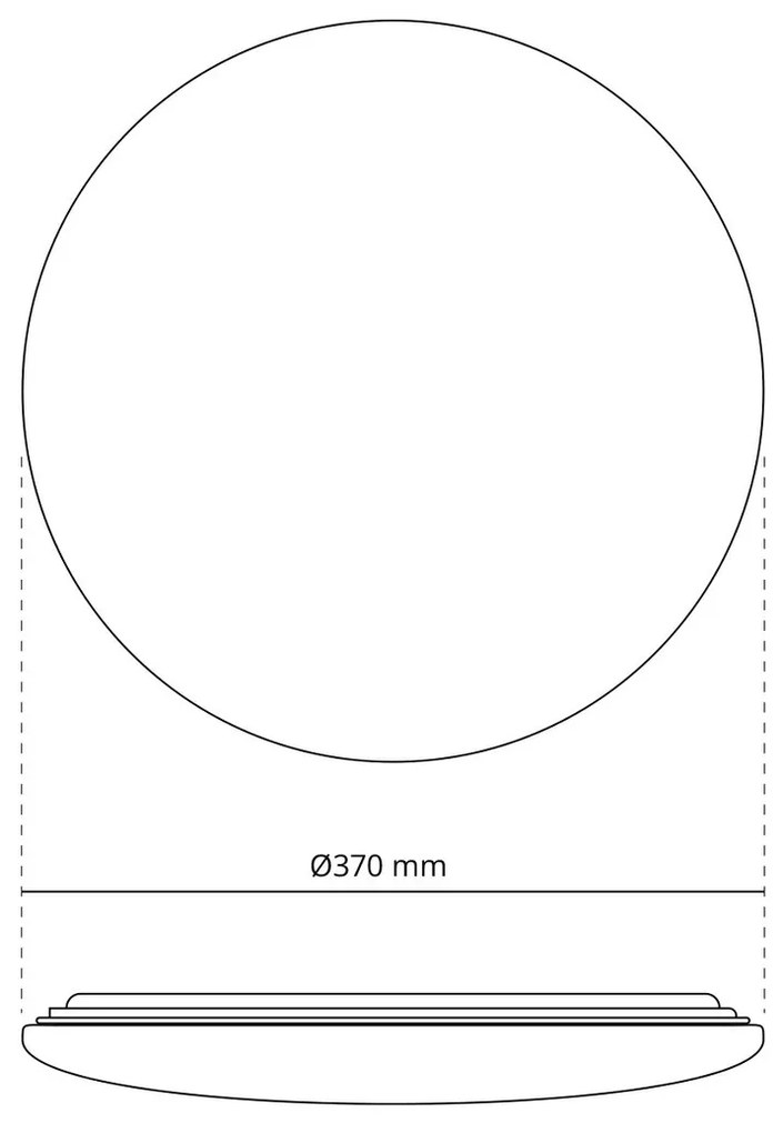 Plafoniera LED Rotonda 24W Ø370mm con Motivo Geometrico IP20 - Bianca