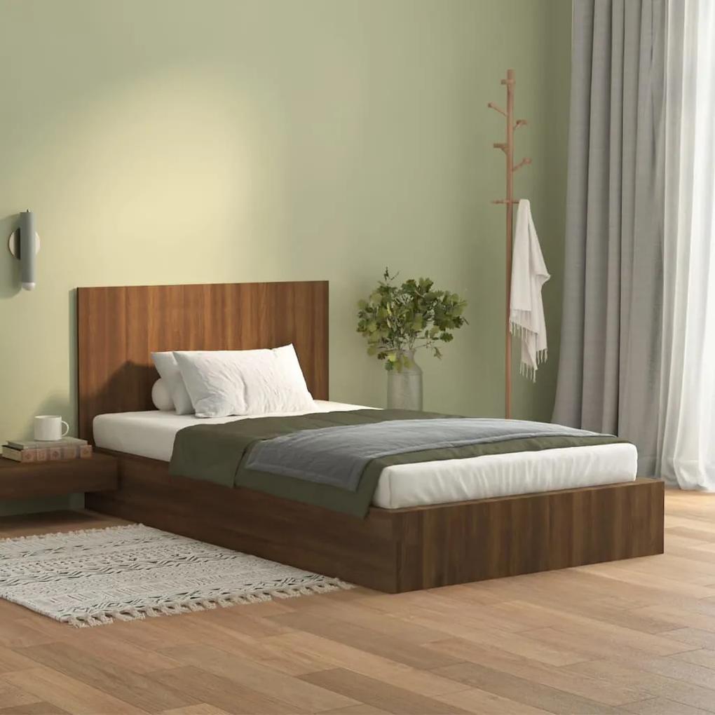Testiera letto rovere marrone 120x1,5x80cm in legno multistrato