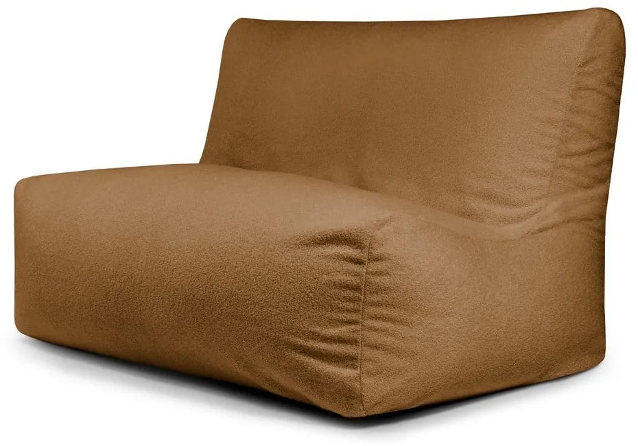 Puof a sacco marrone con rivestimento in bouclé Sofa Seat Lounge – SLOWDOWN