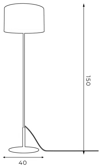 Lampada con piedistallo ARDEN 1xE27/60W/230V nero/bianco
