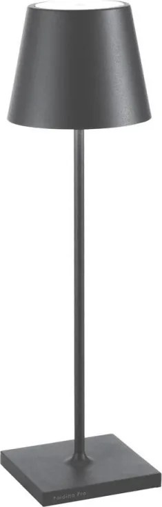 Lampada Poldina Pro grigio scuro lampada con batteria ricaricabile