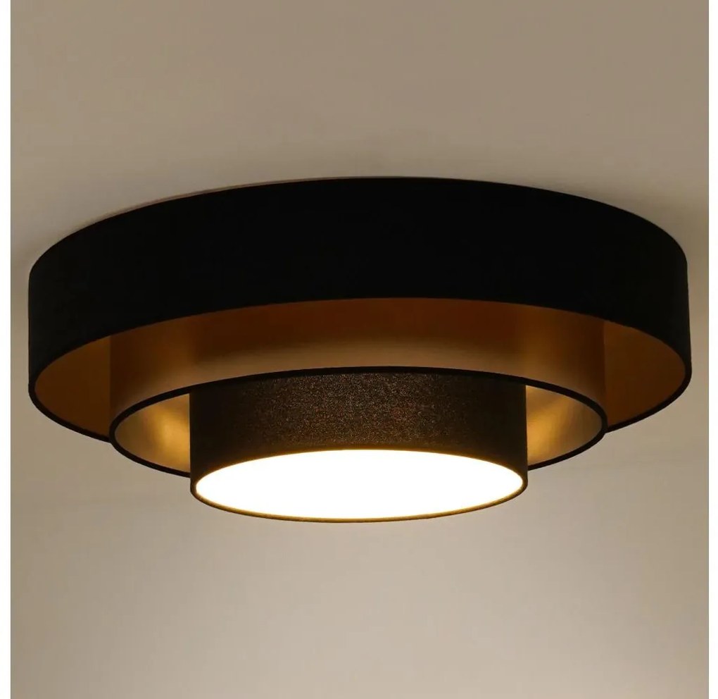 Duolla - Plafoniera LED LUNETA LED/26W/230V diametro 60 cm 4000K nero/oro