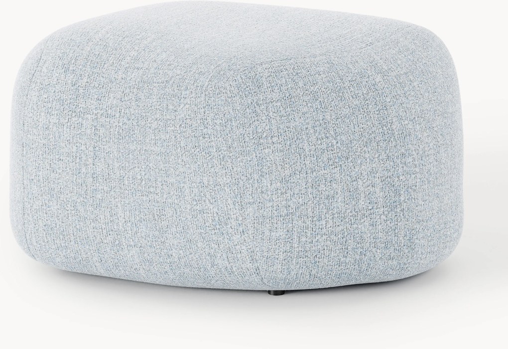 Pouf ovale in bouclé Wolke