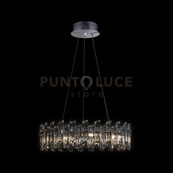 Arcadia lampada a sospensione ovale 8 luci, oro, 8 lampadine x g9 (...