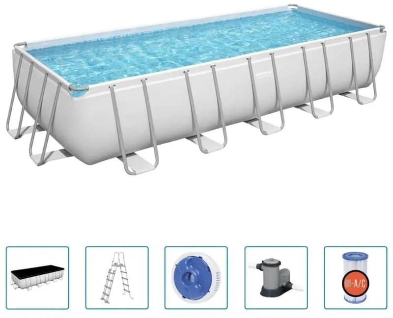 Piscina Fuori Terra Power Steel Rettangolare 19281 l - Bestway