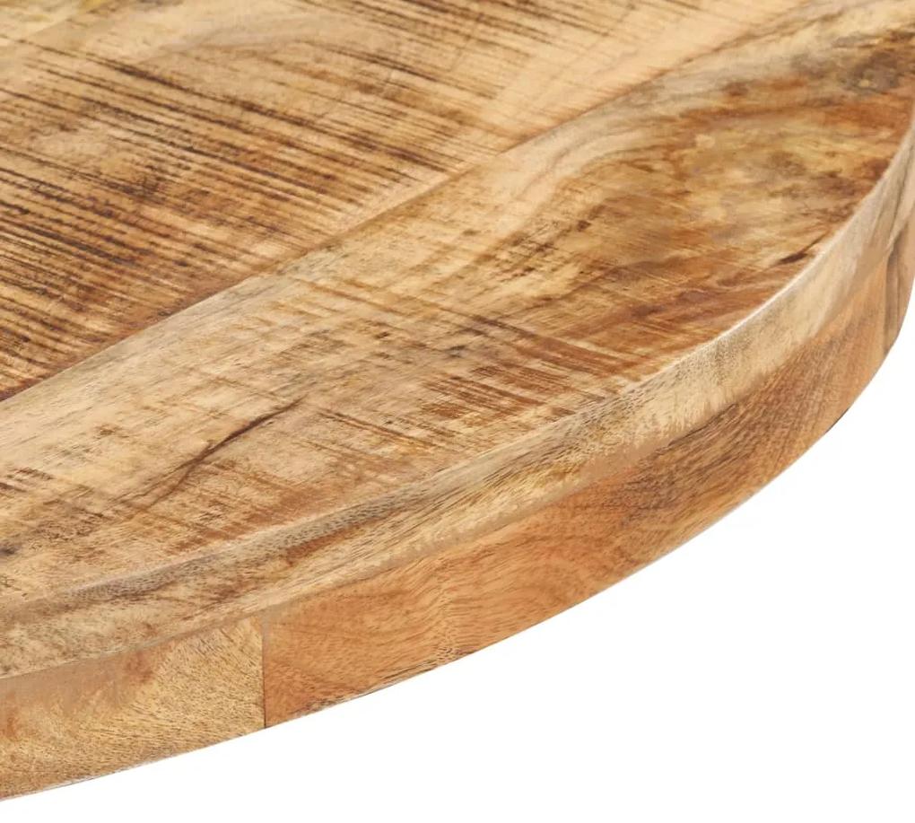 Tavolino da bistrot rotondo Ø80x75 cm in legno di mango grezzo