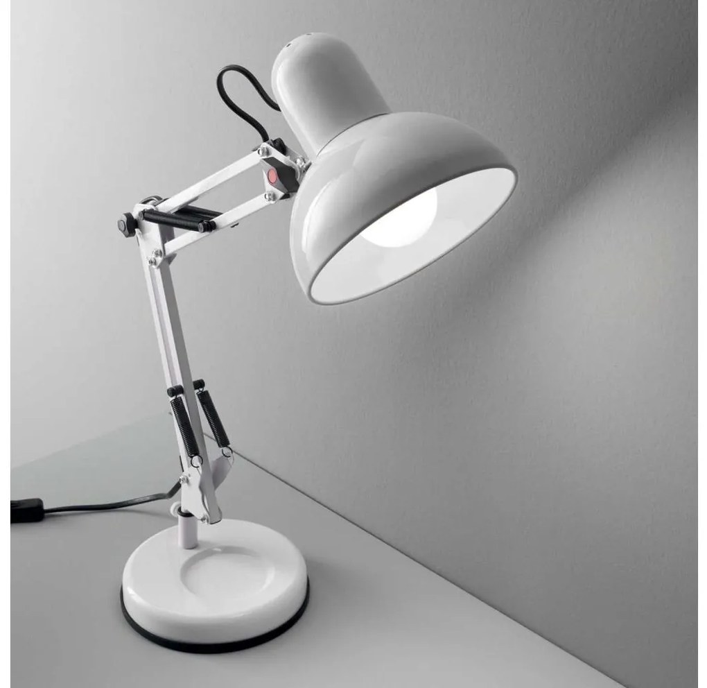 Ideal Lux - Lampada da tavolo 1xE27/40W/230V bianco