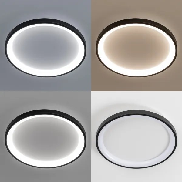 Brilagi - Lampada da soffitto dimmerabile LED FALCON SLIM LED/42W/230V Ø 50 cm nero + telecomando