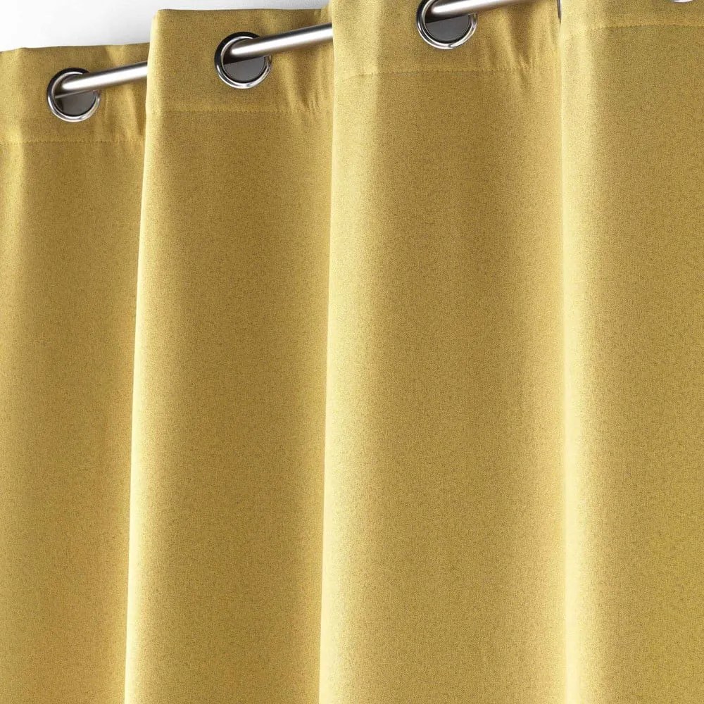 Tenda fonoassorbente gialla 140x260 cm Jupiter - douceur d'intérieur