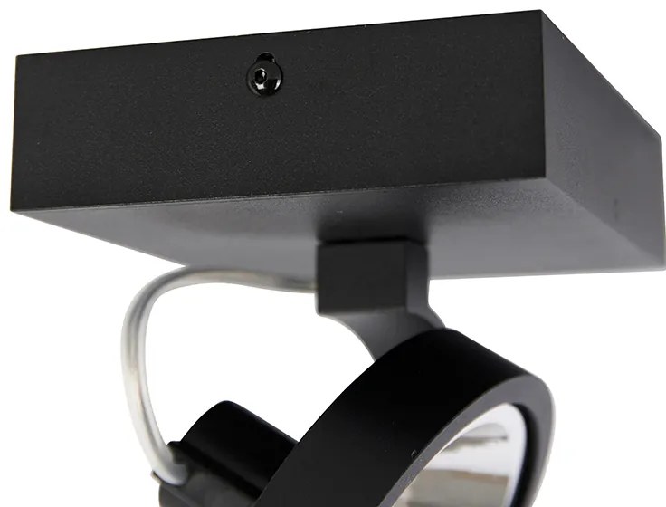 Faretto di design nero orientabile - Go