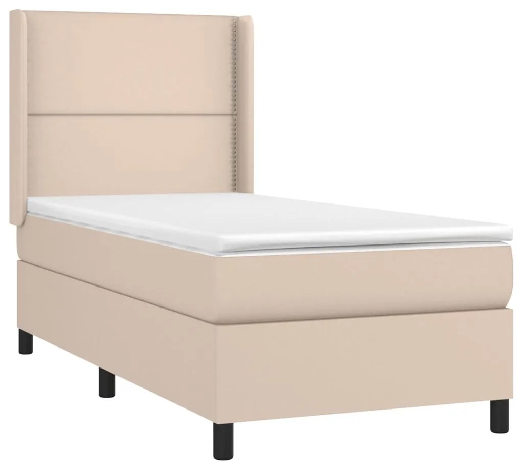 Giroletto a molle con materasso cappuccino 100x200cm similpelle