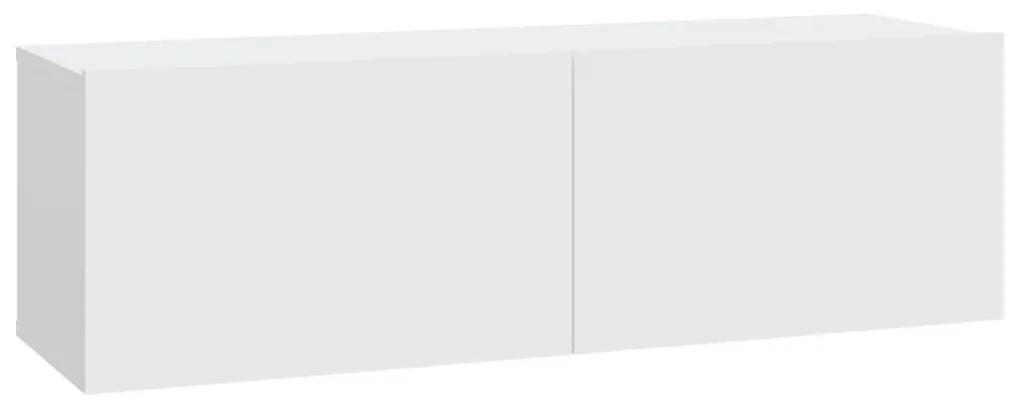 Mobili porta tv a parete 4 pz bianchi 100x30x30 cm