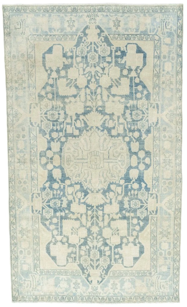 Hamedan Tappeto 260 x 160 Blu (Iran) Annodato A Mano