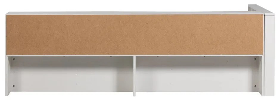 Letto singolo bianco in pino massiccio rete non inclusa 90x200 cm Carter – WOOOD