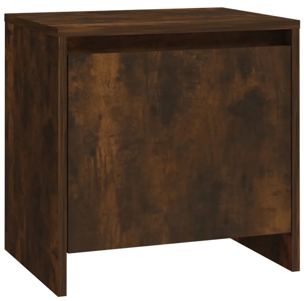 Comodini 2 pz rovere fumo 45x34x44,5 cm in truciolato