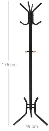 Attaccapanni da terra LINEA, nero