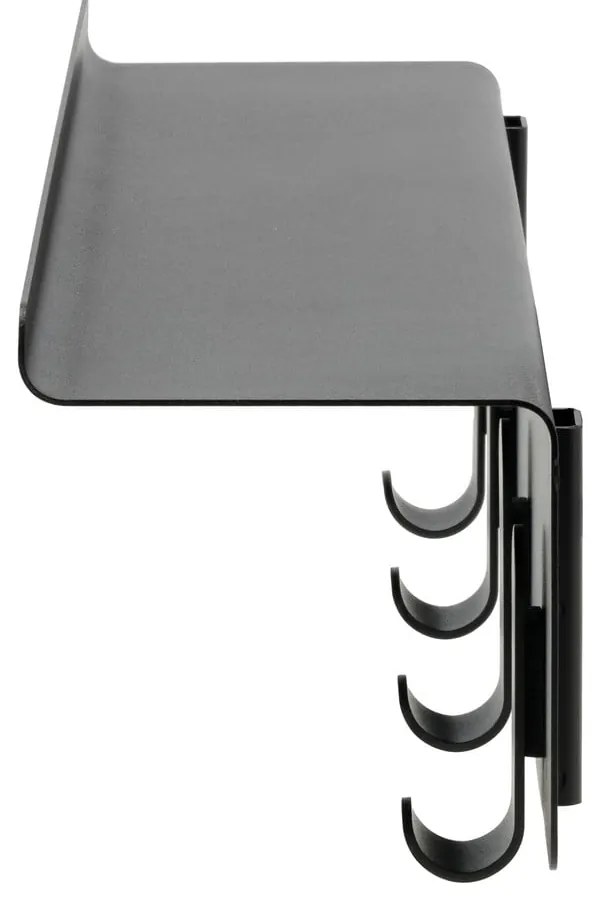 Attaccapanni da parete nero in acciaio con scaffale 11,5 cm A-Hallway – Zone