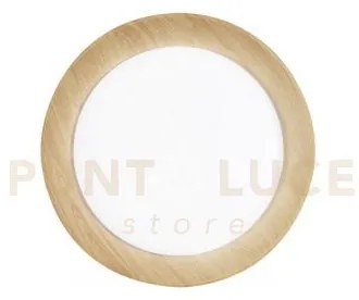 Plafoniera led arka bianca e legno 35w 5000lm cct 3000-4000-6500k 5...