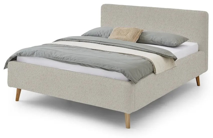 Letto matrimoniale imbottito beige rete non inclusa 180x200 cm Mattis – Meise Möbel
