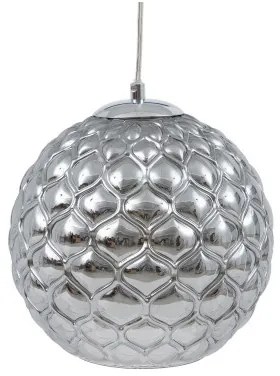 Lampadario Cristallo Argento Ferro Ø 20 cm 23 x 23 x 21,5 cm