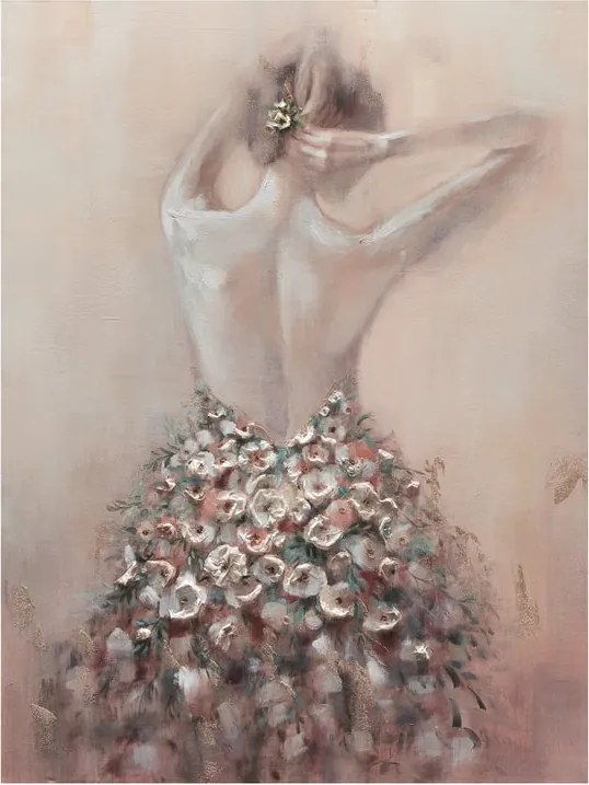 Dipinto su tela Ballerina, rosa 90 x 120 cm