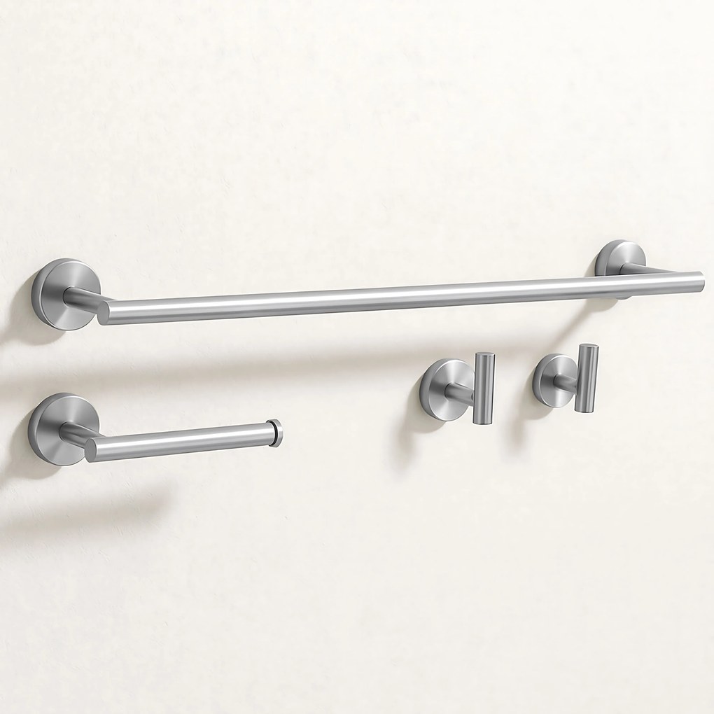 Set accessori da bagno  Ari Brush Nickel 4 pezzi