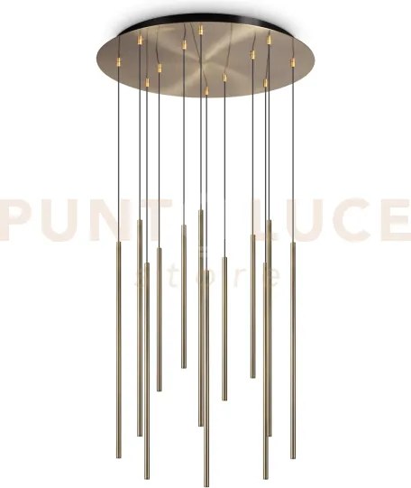 Look drop led smd sospensione 19w on-off 1750 lm 2700 k ottone d.50cm