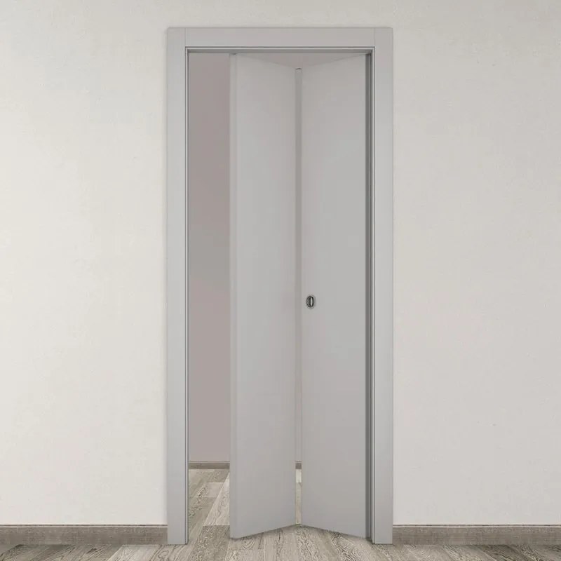 Porta pieghevole a libro simmetrica Cinder grigio L 70 x H 210 cm destra