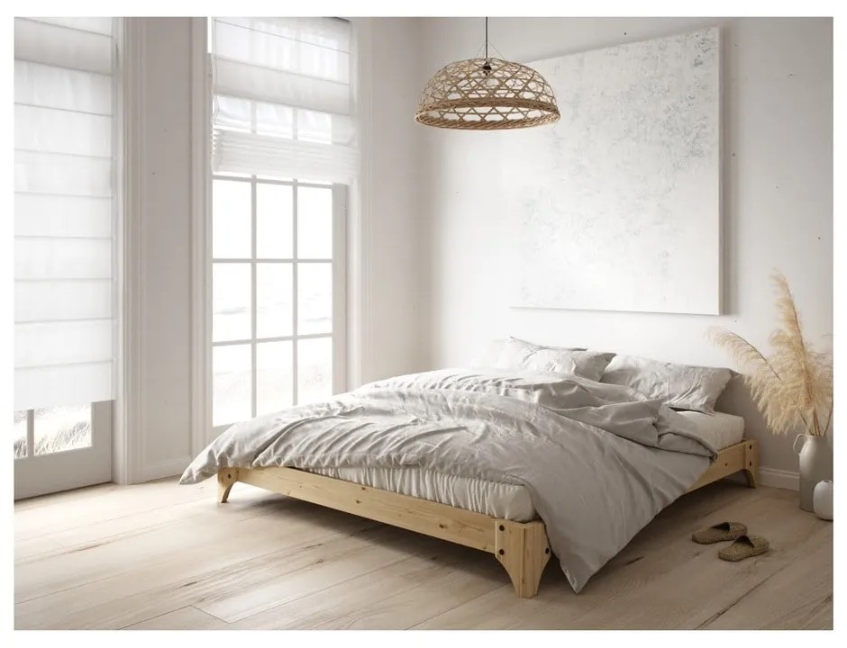 Letto matrimoniale in legno di pino con griglia 160x200 cm Elan - Karup Design