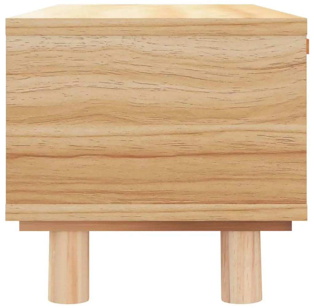 Tavolino marrone 80x40x30 cm legno multistrato e massello pino