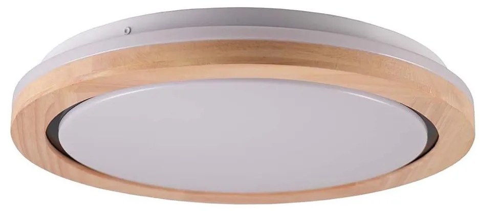 Plafoniera LED per bagno, 24 W, 230 V, Ø 39 cm, IP44, rovere