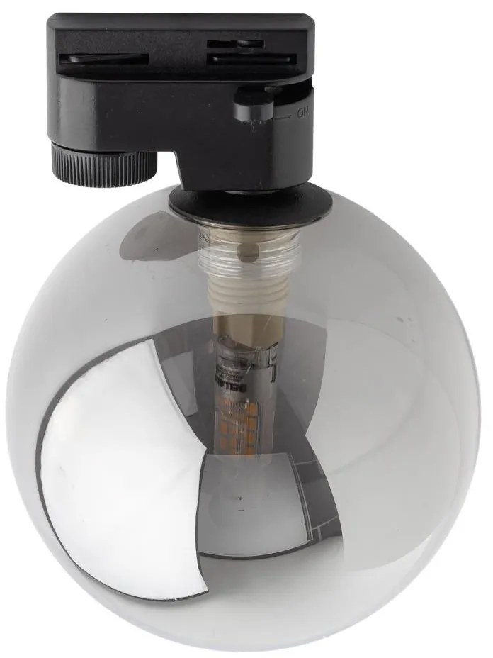 Plafoniera per sistema a binario TRACER 1xG9/8W/230V nero/fumé nero