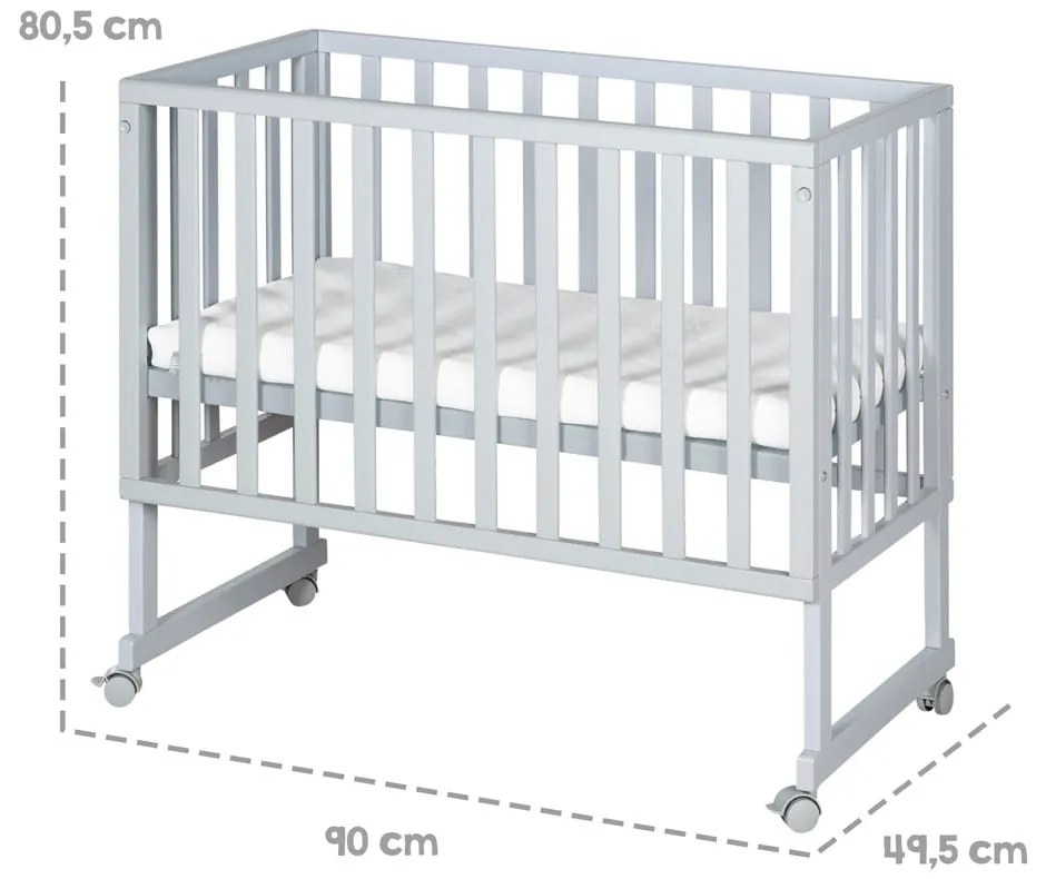 Lettino grigio 90x45 cm - Roba