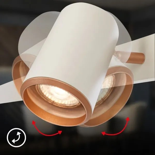 Briloner 4058044 - Lampada a sospensione su cavo ERA 4xGU10/10W/230V, colore crema