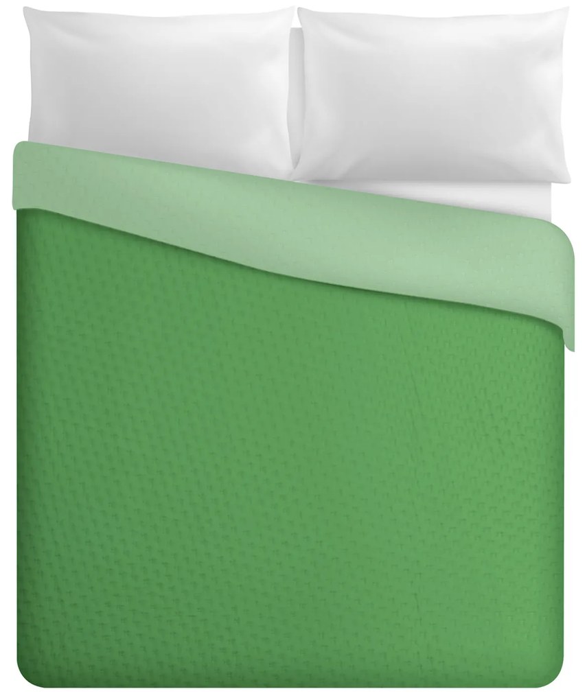 Trapuntino matrimoniale double face verde chiaro scuro