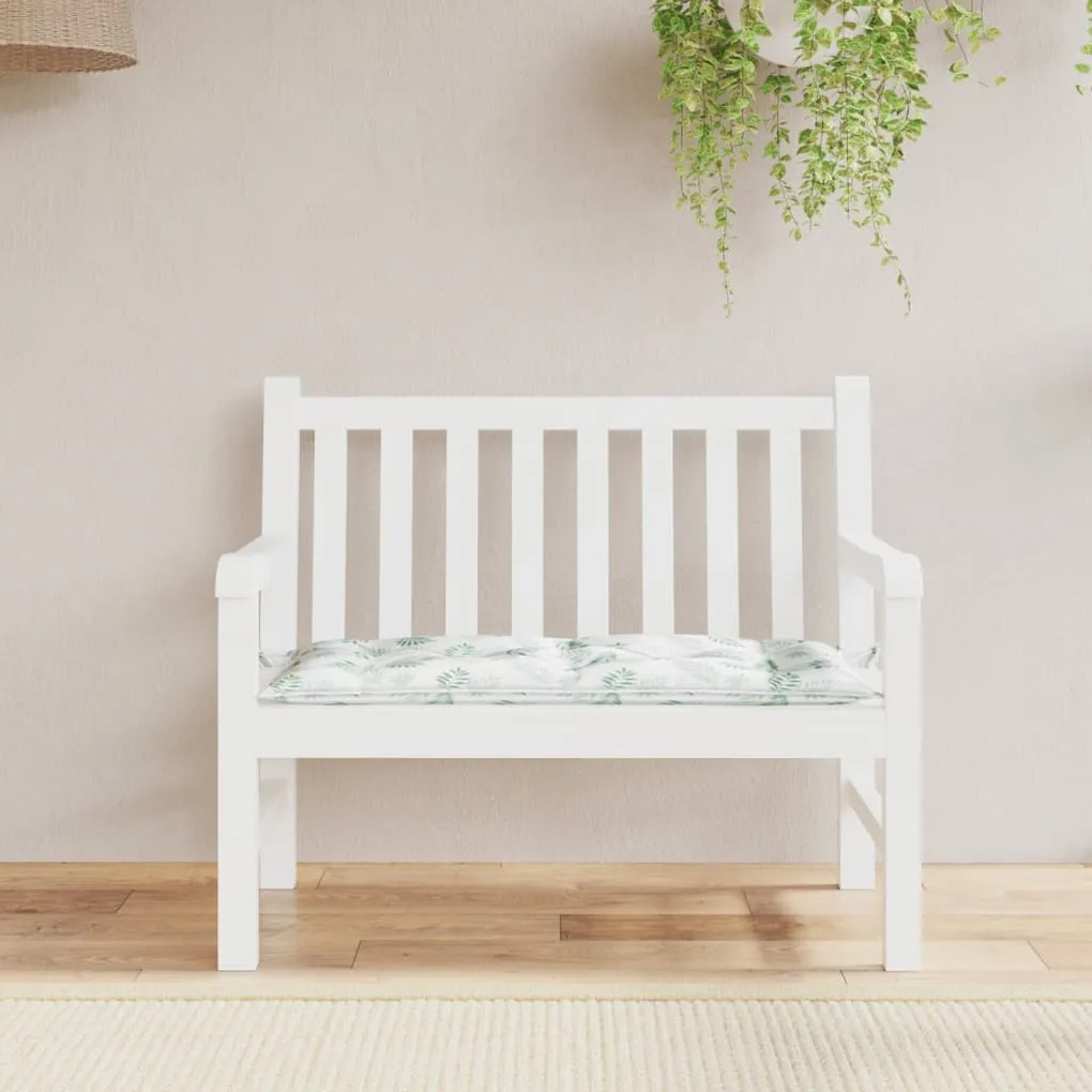 Cuscino Per Panca A Foglie 100x50x7 Cm İn Tessuto Oxford /