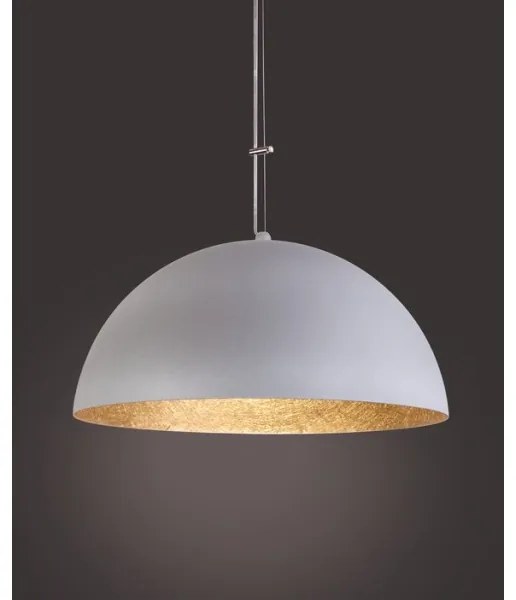 Lampadario a sospensione con filo SFERA 1xE27/60W/230V diametro 50 cm grigio/oro