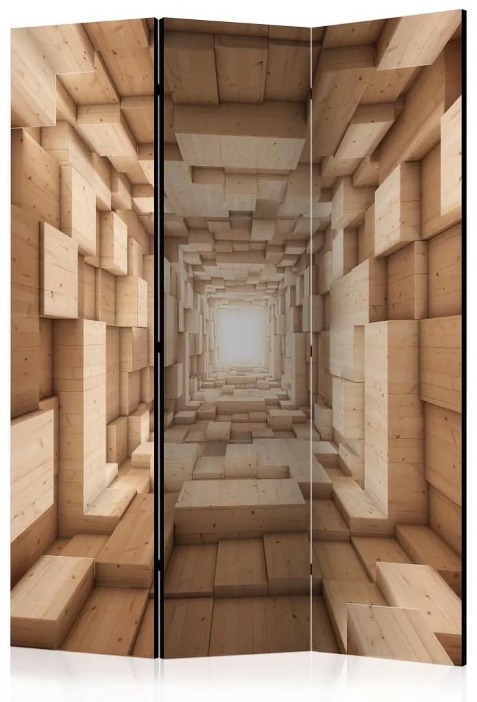 Paravento Su... II - architettura di un tunnel di legno